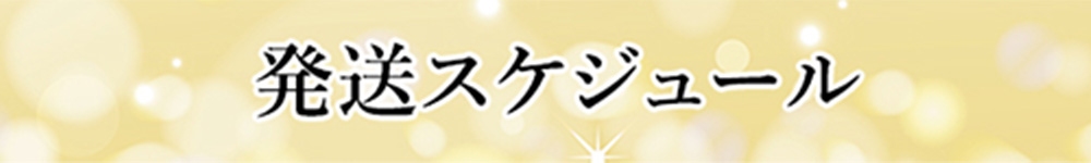 発送スケジュール